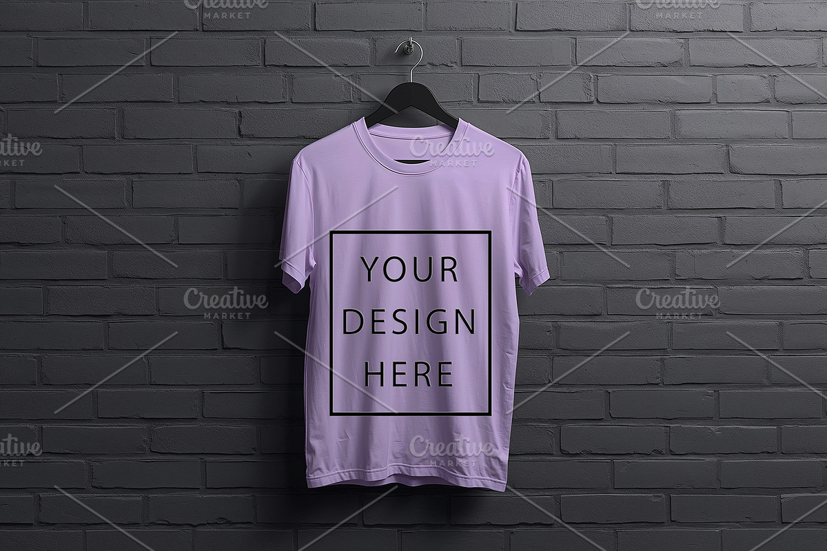 T-Shirt Mockup - Lavender Edition, a Shirt Mockup by ForhadGFX (Photo 9 of 12)