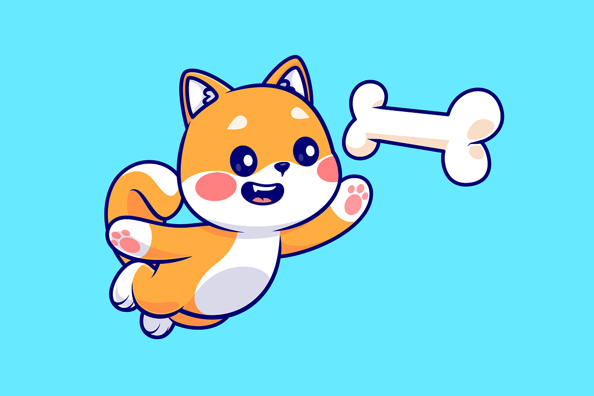 Cute Shiba Inu Dog Catching Bone, an Animal Illustration by Catalyst Labs (Photo 3 of 3)