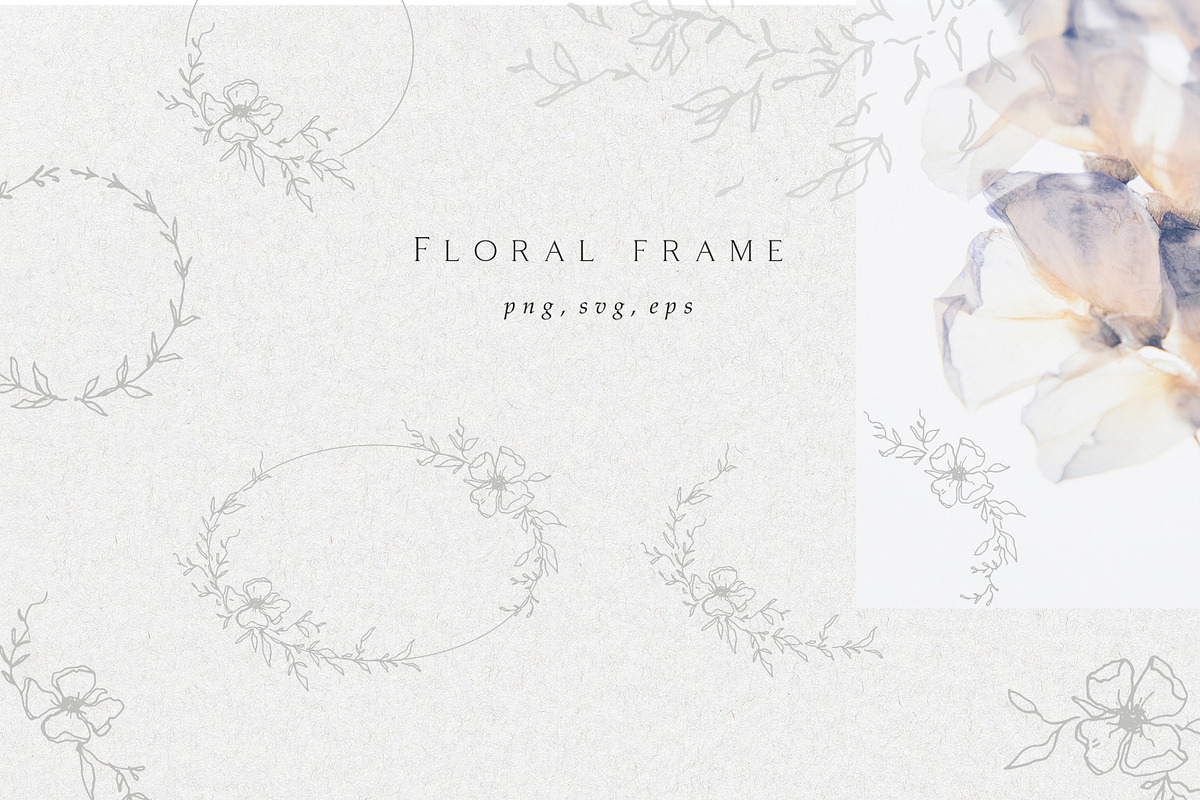 Floral wreath Wedding Flowers crest, an Illustration by Summer Nightingale Art (Photo 5 of 7)