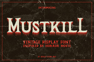 Mustkill - Vintage Horror Font, a Font by Invasi Studio