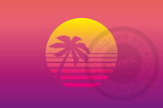 Retro Sunset, an Illustration by mesblanc (Thumbnail 2 of 6)