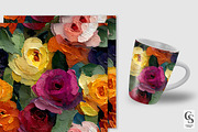 Painted Mixed Media Roses Patterns, a Pattern Graphic by Creative Store (Thumbnail 2 of 5)