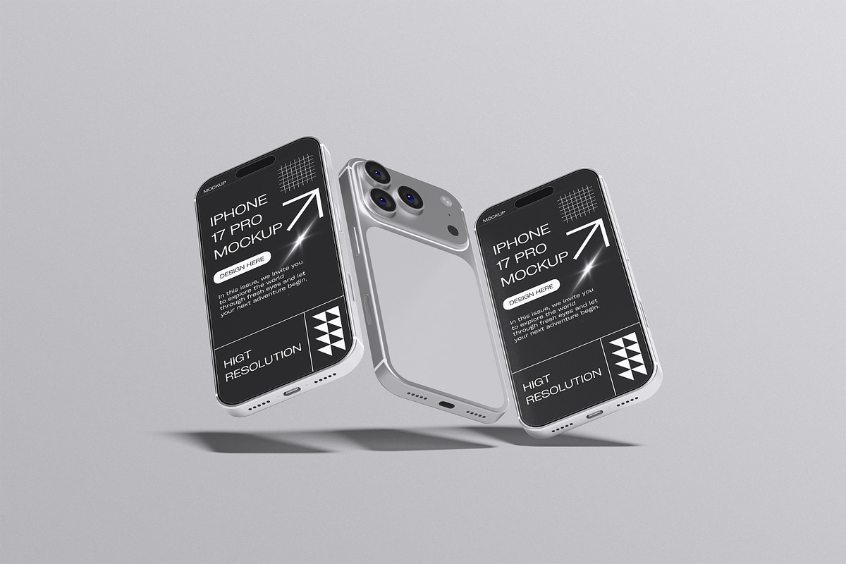 Iphone 17 Pro Mockup, an iPhone Mockup by Afif_studio (Photo 5 of 5)