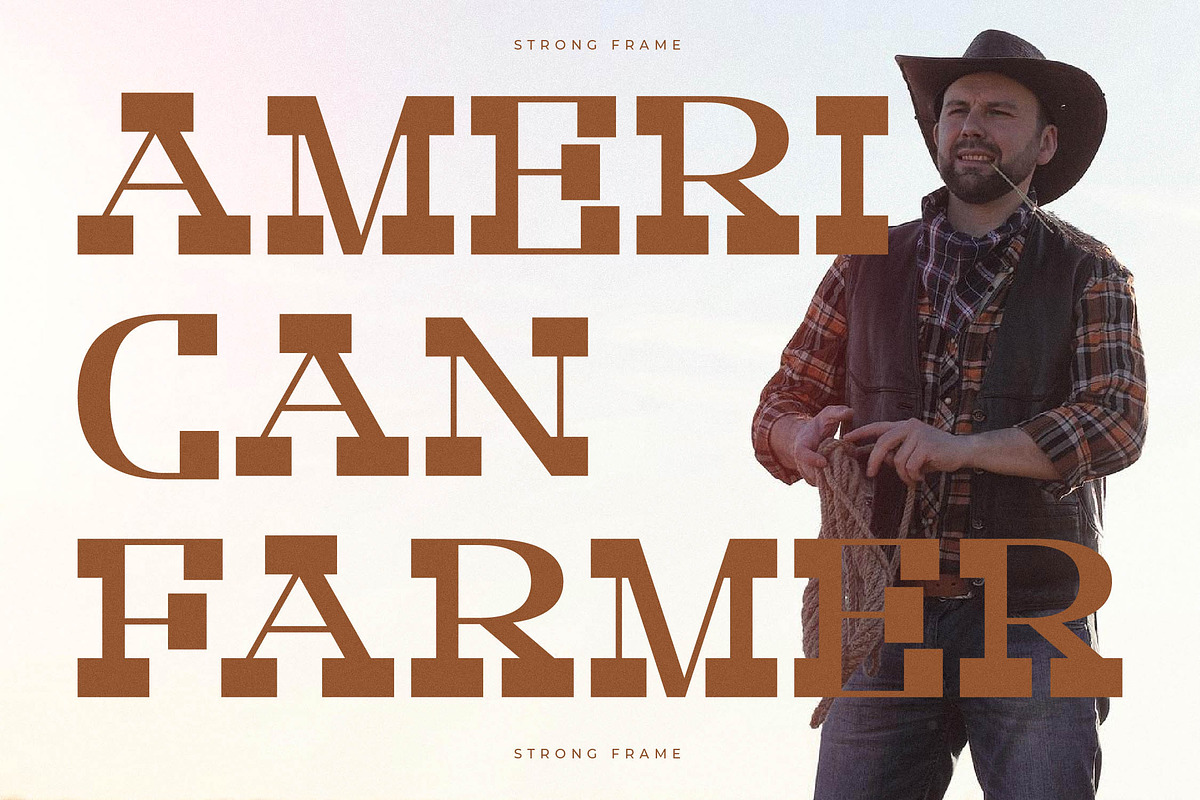 Strong Frame New Slab Serif Font, a Slab Serif Font by Storytype Studio (Photo 2 of 15)