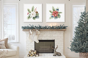 Christmas time 3. Watercolor clipart, an Illustration by Elena Medvedeva (Thumbnail 9 of 10)