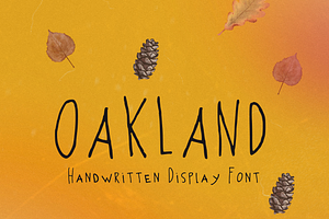 OAKLAND — HANDWRITTEN DISPLAY FONT