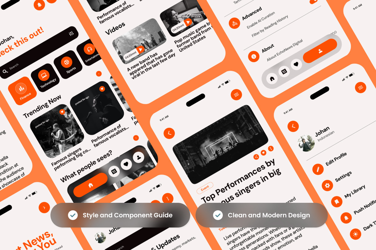 Comme – AI Personalized News App, an App Template by productype1 (Photo 3 of 5)