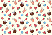 Summer beach pattern, an Illustration by Cmeree (Thumbnail 2 of 3)