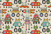 Vector set with cute robots, a Graphic by Purple Platypus (Thumbnail 4 of 7)