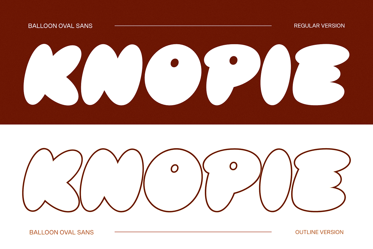 Knopie - Playful Balloon Y2K Font, a Sans Serif Font by Typia Nesia (Photo 2 of 10)