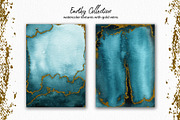 Earthy Watercolor with Gold Veins, a Texture Graphic by Marmoris.Arts (Thumbnail 5 of 13)