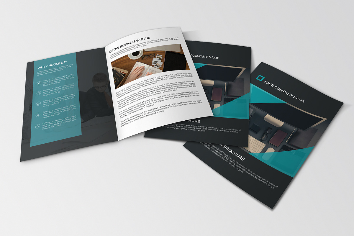 Corporate Bifold Brochure, a Brochure Template by retrographix (Photo 2 of 5)