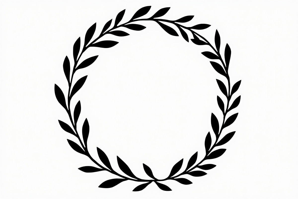 Laurel Wreath Silhouette Set, an Illustration by hafijul (Photo 6 of 9)