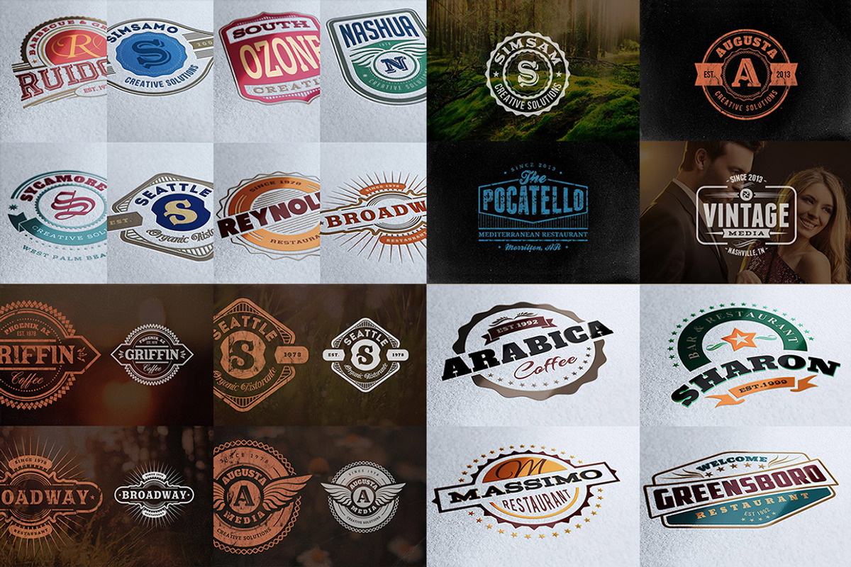 70 Logo / Badge / Insignia Templates, a Branding & Logo Template by Cruzine (Photo 3 of 5)
