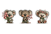 Whimsical Spring Koala Clipart, an Illustration by Dream Creation (Thumbnail 7 of 7)