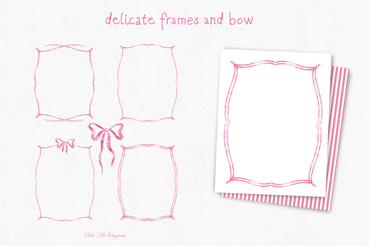 Borders Frames Watercolor Bundle, an Object Graphic by Solo Art Original (Photo 8 of 12)