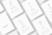 Calendar 2021 Flowers, Calendar 2021, a Stationery Template by Bordo (Thumbnail 2 of 4)