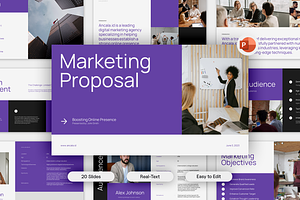 Ancala Marketing Proposal - PPT, a Presentation Template by Sixtemp