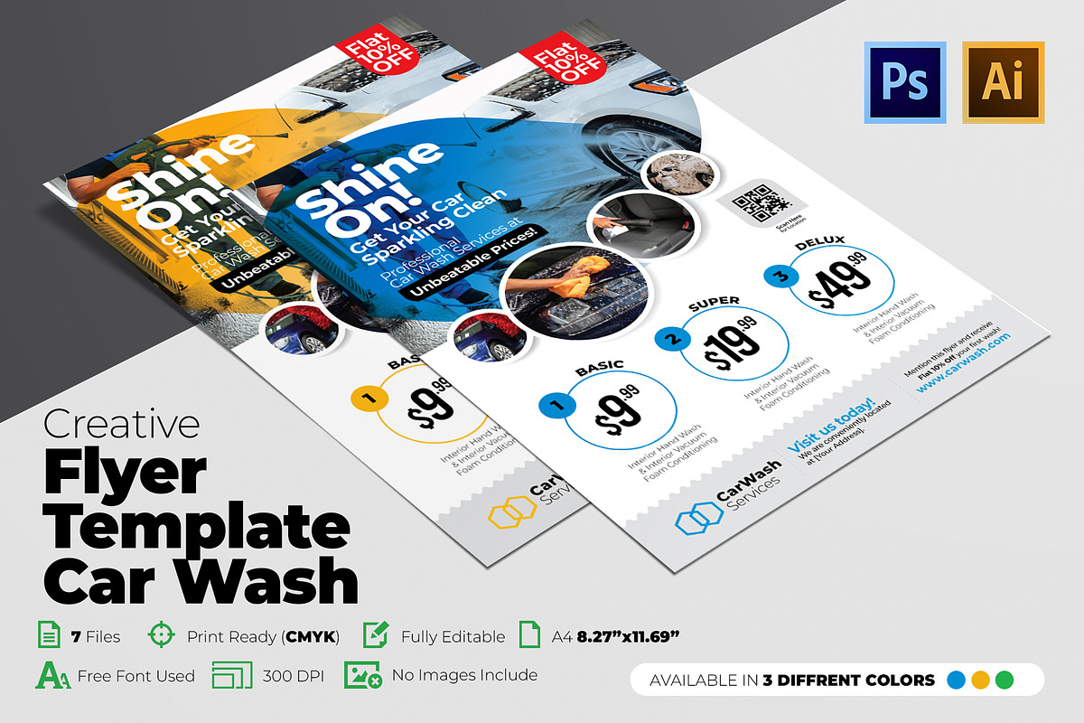 Car Wash Flyer Template, a Flyer Template by Design'sTRIBE (Photo 1 of 4)