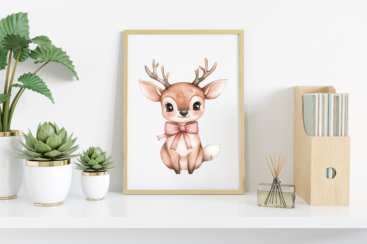 Watercolor Kawaii Coquette Christmas, an Illustration by Canvas Craft (Photo 6 of 7)