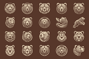 Vintage Hand-Drawn Brown Bear Design, an Animal Illustration by devastd (Thumbnail 6 of 10)