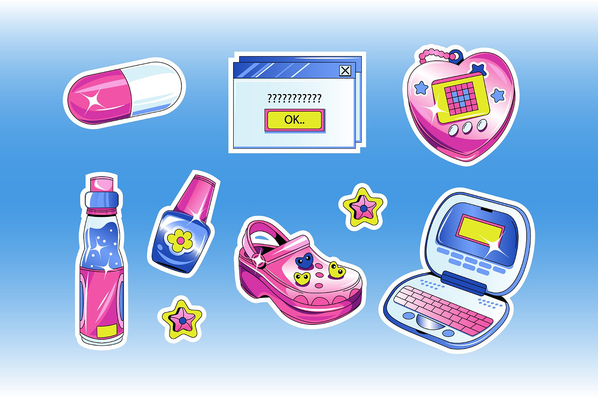 Sticker Y2K Asset Illustration, an Object Illustration by graphicook (Photo 2 of 3)