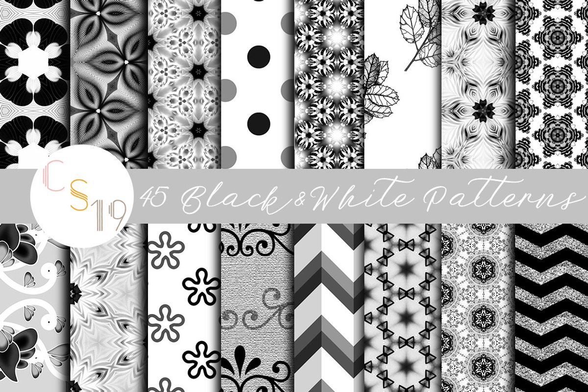 Black and White Patterns, a Pattern Graphic by Alexandra Fulger (Photo 1 of 21)