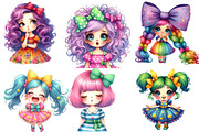 Watercolor Girls Sublimation Clipart, an Illustration by Designworld (Thumbnail 3 of 5)