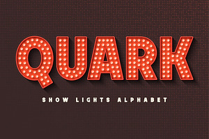 Bright lights show alphabet design