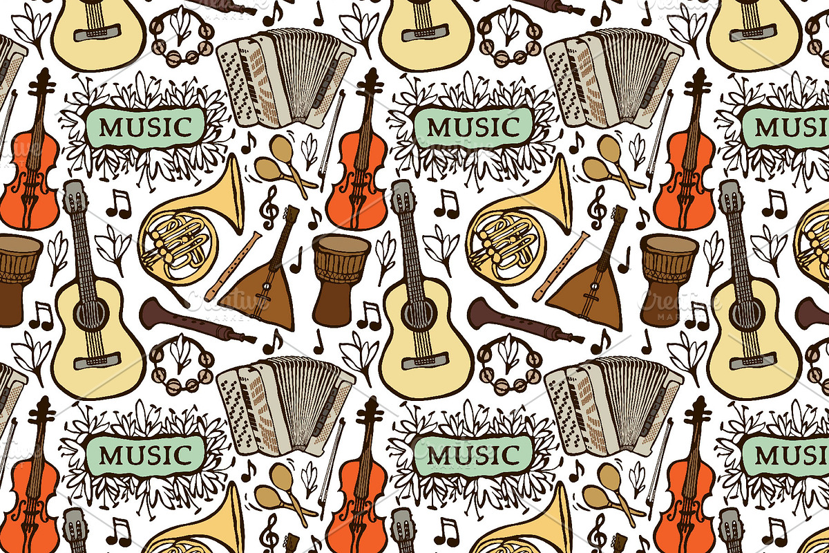 Musical Instruments, a Pattern Graphic by HANNA V (Photo 4 of 6)