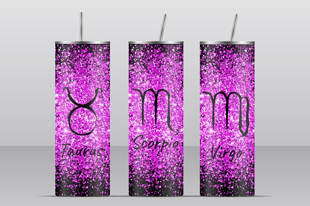 Zodiac Signs. Tumbler design., an Illustration by Kseniia_designer's shop (Photo 4 of 4)