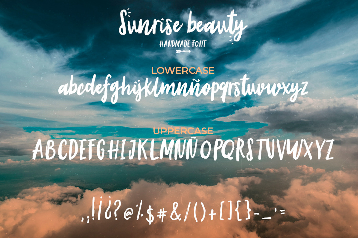Sunrise | Handmade font + extras! preview 2