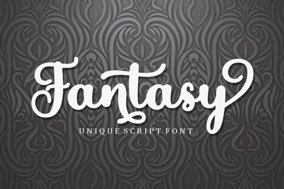 Fantasy Script, a Script Font by Bosstype Studio (Photo 1 of 8)