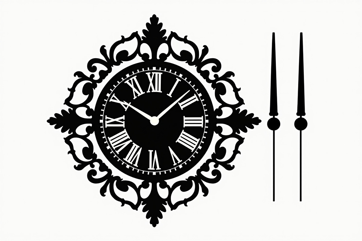 Vintage Wall Clock Victorian design, an Illustration by Amazin_art (Photo 14 of 21)