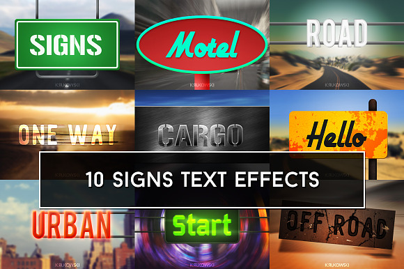 Signs Text Effects preview 6