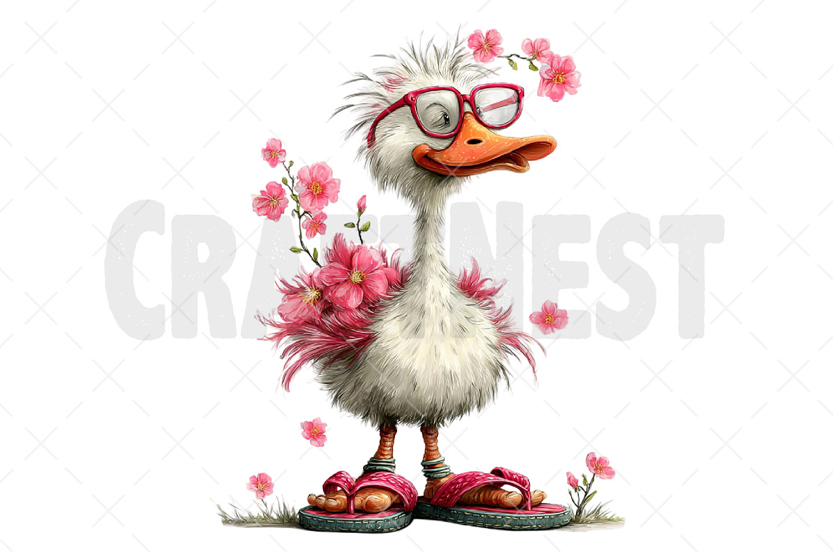 Whimsical Summer Goose Clipart, an Illustration by Craft Nest (Photo 11 of 12)