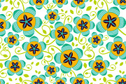 Funky Floral Pattern, a Pattern Graphic by Anny Cecilia Walter (Thumbnail 2 of 3)