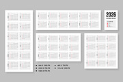 2026 Calendar for Modern Planning, a Stationery Template by MightyDesign (Thumbnail 1 of 6)