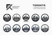 Toronto Skyline Vector Icon, an Icon by Akatype Studio (Thumbnail 1 of 3)