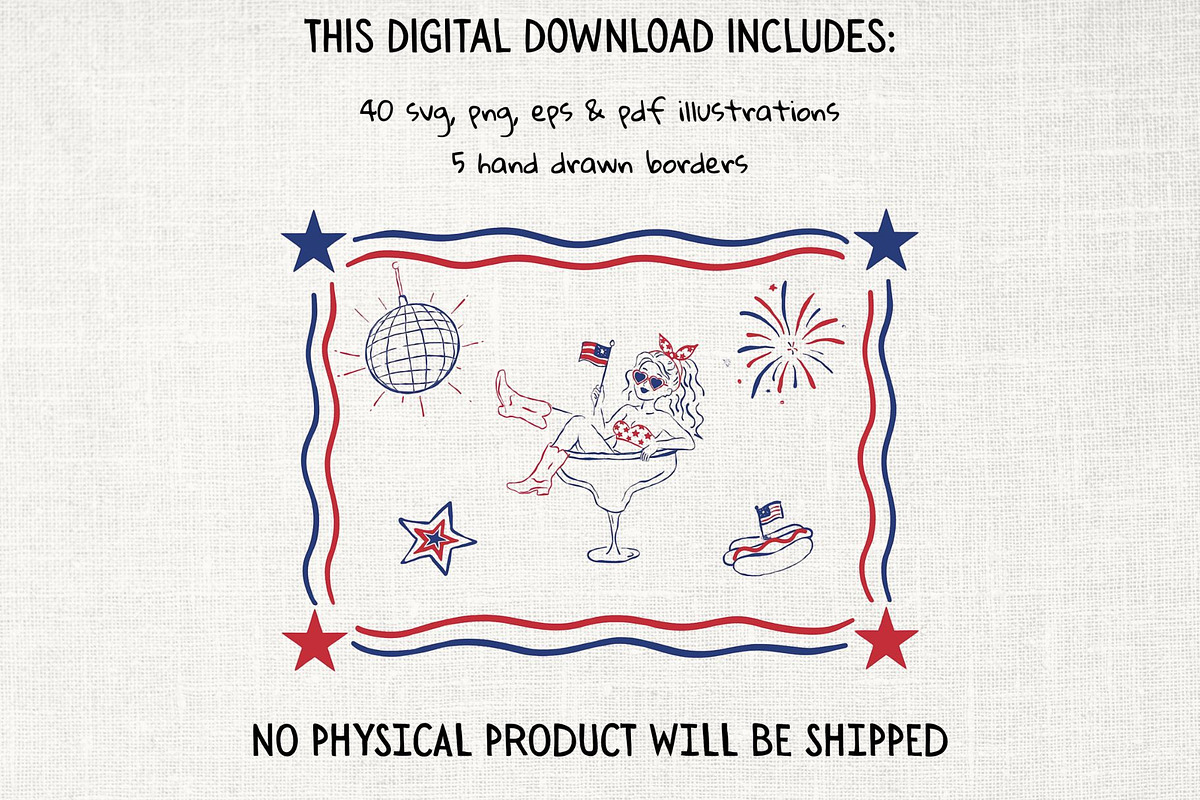 Fourth of July Clipart Bundle, a Seasonal Illustration by Fins and Fiction (Photo 9 of 9)