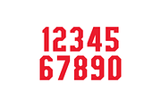 Brooklyn Numeral Set, a Sans Serif Font by Port Design Company (Thumbnail 3 of 7)