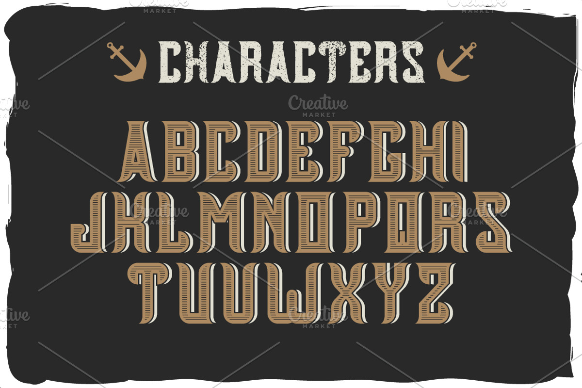 Nautical font + bonus label preview 2