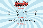 Dungly- Retro Script Fun, a Script Font by Ginart (Thumbnail 8 of 10)