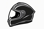 Motorcycle Helmet Silhouette Set, an Illustration by abu67222 (Thumbnail 3 of 7)