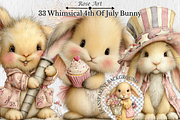 Whimsical 4th Of July Bunny Clipart, a Seasonal Illustration by Rose Art (Thumbnail 1 of 6)
