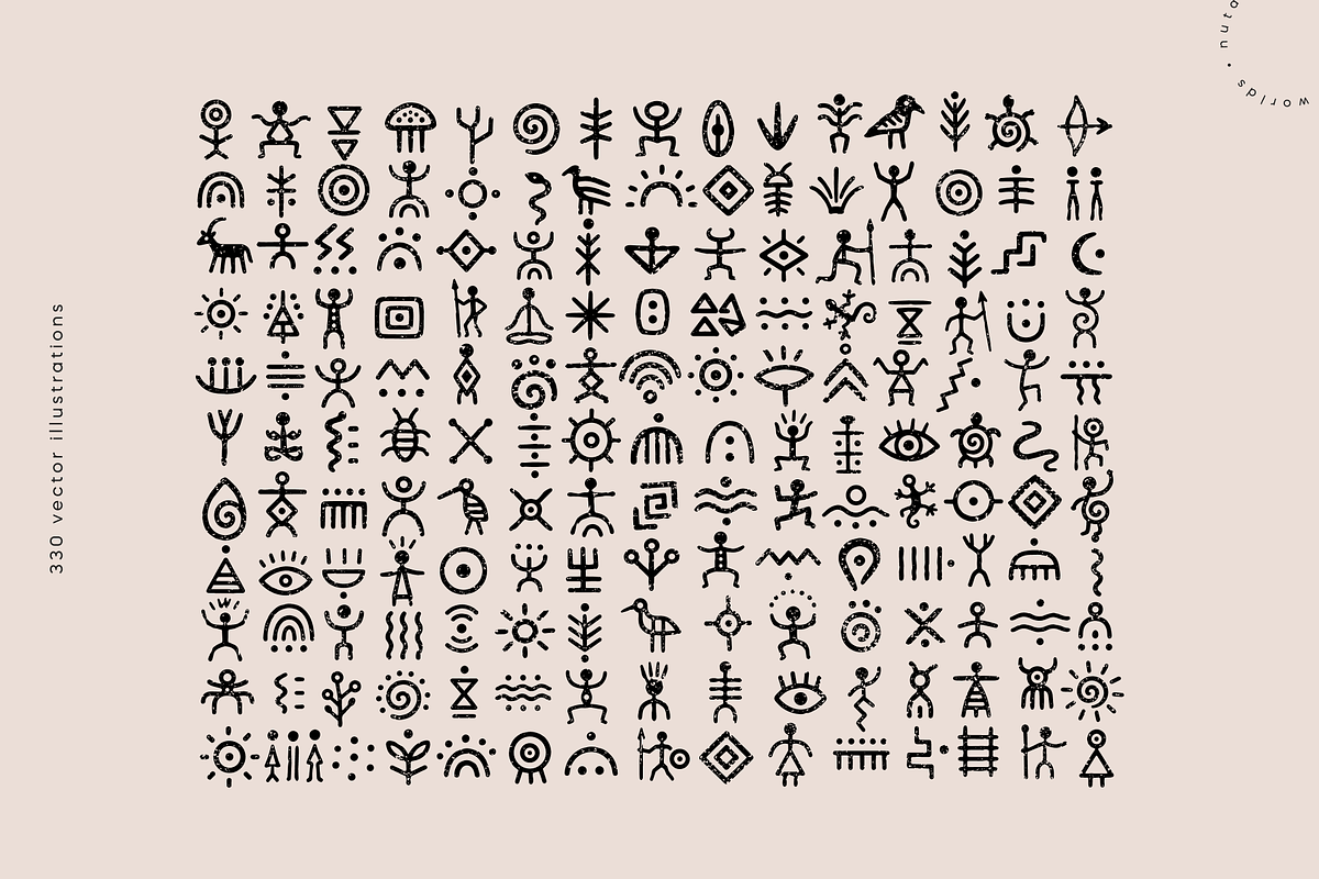 Tribal Shabby Symbols Vector Pack, an Object Graphic by Nutalin Art (Photo 3 of 13)