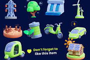Ecology And Sustainable 3D Icon, an Environmental 3D Model by orenjidesign (Thumbnail 8 of 8)