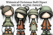Whimsical Christmas Doll Clipart, an Icon by Canvas Craft (Thumbnail 1 of 7)