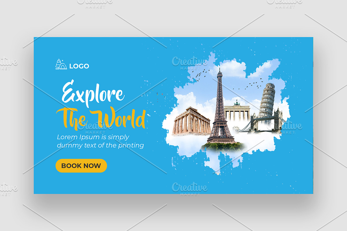 Travel Youtube Thumbnail Bundle, a Social Media Template by Shahjahangdb1 (Photo 5 of 21)