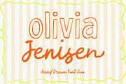 Olivia Jenisen - Hand Drawn Font Duo, a Script Font by Arterfak Project (Thumbnail 1 of 15)